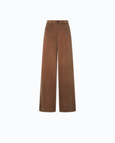 Palazzo trousers in peachskin-feel twill -  | Pinko