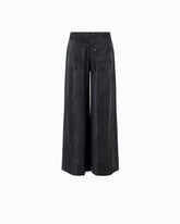 Palazzo trousers in peachskin-feel twill -  | Pinko
