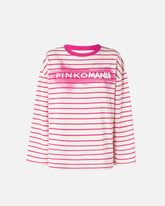PINKOMANIA gestreiftes Jersey-T-Shirt -  | Pinko