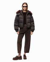 Short down jacket with detachable sleeves -  | Pinko