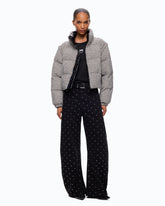 Tweed down jacket with detachable sleeves -  | Pinko