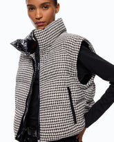 Tweed down jacket with detachable sleeves -  | Pinko