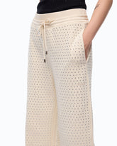 Fully rhinestoned fleece trousers -  | Pinko