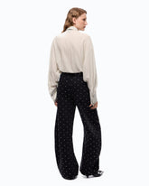 Barrel-fit trousers with studs -  | Pinko