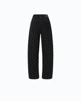 Barrel-fit trousers with studs -  | Pinko