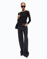 Leichter Pullover in Rippstrick mit Transparenzeffekten -  | Pinko