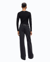 Leichter Pullover in Rippstrick mit Transparenzeffekten -  | Pinko