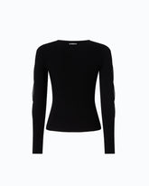 Leichter Pullover in Rippstrick mit Transparenzeffekten -  | Pinko
