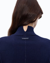 Wool and cashmere turtleneck sweater - Blue | Pinko