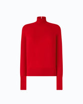 Wool and cashmere turtleneck sweater - Red | Pinko