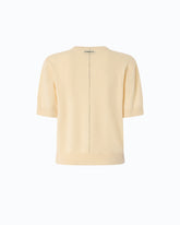 V-neck sweater in wool and cashmere - Beige | Pinko