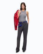 Straight-leg trousers with elasticated waist -  | Pinko