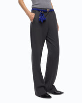 Straight-leg trousers with elasticated waist -  | Pinko
