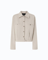 Relaxed-fit overshirt in full Milano-knit fabric -  | Pinko