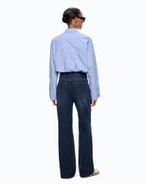 Striped poplin shirt with jewel cuffs -  | Pinko