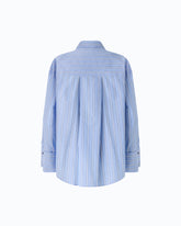 Striped poplin shirt with jewel cuffs -  | Pinko