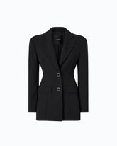 Slim-fit jacket with padded shoulders -  | Pinko