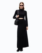 Langes Kleid aus Wollmix mit Cut-out -  | Pinko