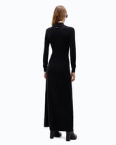 Langes Kleid aus Wollmix mit Cut-out -  | Pinko