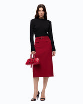 Merino wool sweater with removable shoulder pads -  | Pinko