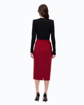 Merino wool sweater with removable shoulder pads -  | Pinko