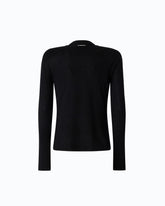 Merino wool sweater with removable shoulder pads -  | Pinko