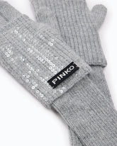 Sequinned gloves with PINKO logo -  | Pinko