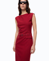 Midi sheath dress with belt -  | Pinko