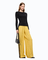 Ribbed sweater with lace -  | Pinko