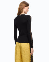 Ribbed sweater with lace -  | Pinko