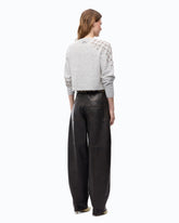Wool- and alpaca-blend sweater with jewel motif - Grey | Pinko