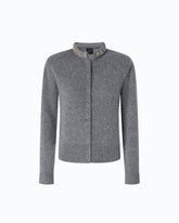 Cardigan with jewel collar - Grey | Pinko