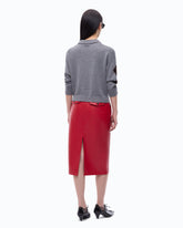 Wool and cashmere sweater with diamond motif - Multicolor Grey-Brown | Pinko