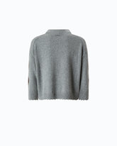 Wool and cashmere sweater with diamond motif - Multicolor Grey-Brown | Pinko