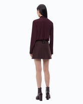 Blouse with sash collar - Bordeaux | Pinko
