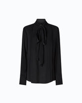 Blouse with sash collar - Black | Pinko