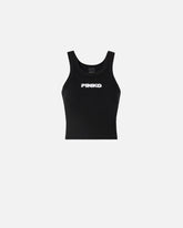 Cropped vest top with PINKO logo -  | Pinko
