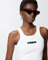 Tanktop im Rippstrick mit PINKO-Logo in 3D -  | Pinko