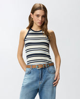 Ribbed vest top with PINKO logo -  | Pinko