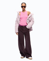 Ribbed top with sheer Love Birds logo -  | Pinko