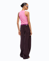 Ribbed top with sheer Love Birds logo -  | Pinko
