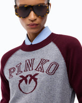 Two-tone sweater with Love Birds logo -  | Pinko