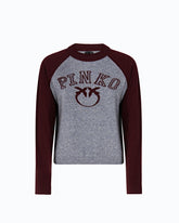 Two-tone sweater with Love Birds logo -  | Pinko