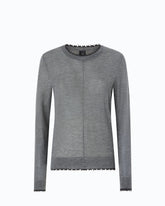 Lightweight wool and cashmere sweater - Dark Grey | Pinko