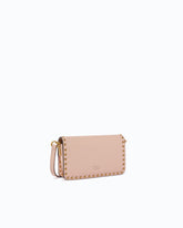Baby Love Bag One Slouchy crossbody bag in leather with studs - Pink | Pinko