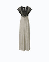 Long sleeveless polka-dot dress - Multicolor Beige-Black | Pinko
