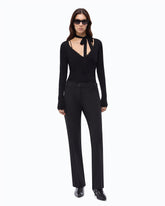 Trousers with pressed crease detail - Black | Pinko