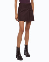 Pinstriped mini skirt with macro pleats -  | Pinko