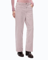 Cropped velvet trousers with leather belt -  | Pinko