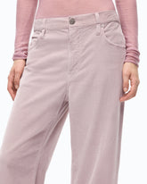 Cropped velvet trousers with leather belt -  | Pinko